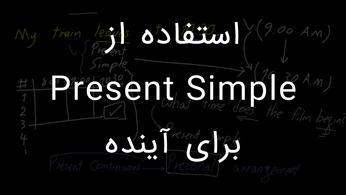 استفاده از Present Simple (زمان حال ساده) برای آینده
