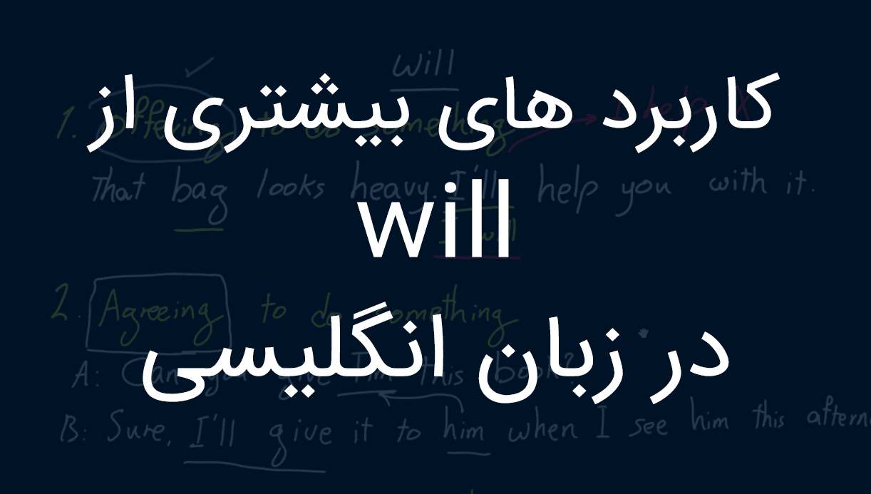 کاربرد های اصلی will در زبان انگلیسی – قسمت دوم